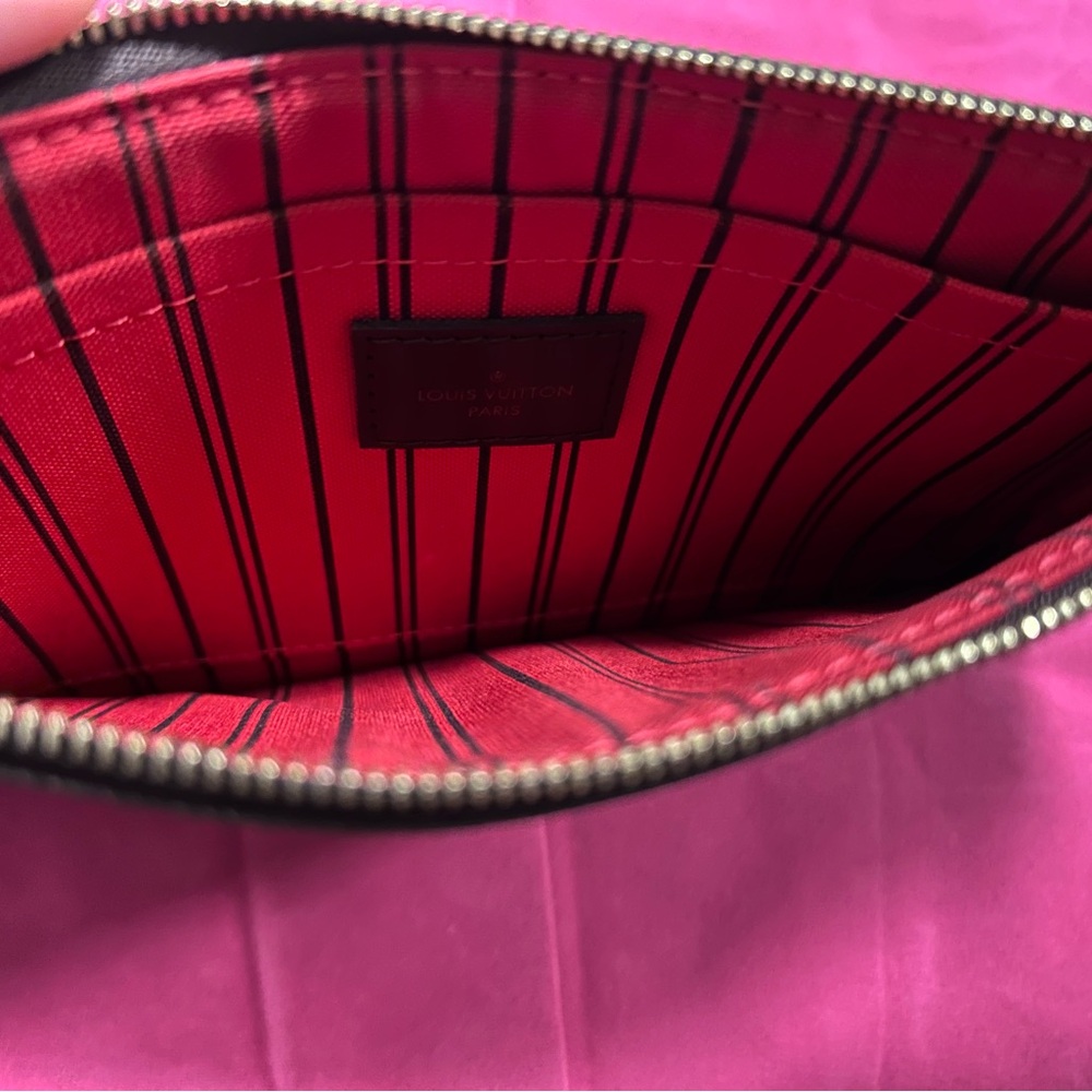 Louis Vuitton Neverfull pouch / wristlet Damier Ebene - Picture 6 of 7